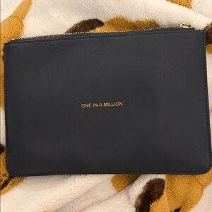 Katie Loxton London One in a Million Zip Clutch Bag. Midnight blue like new